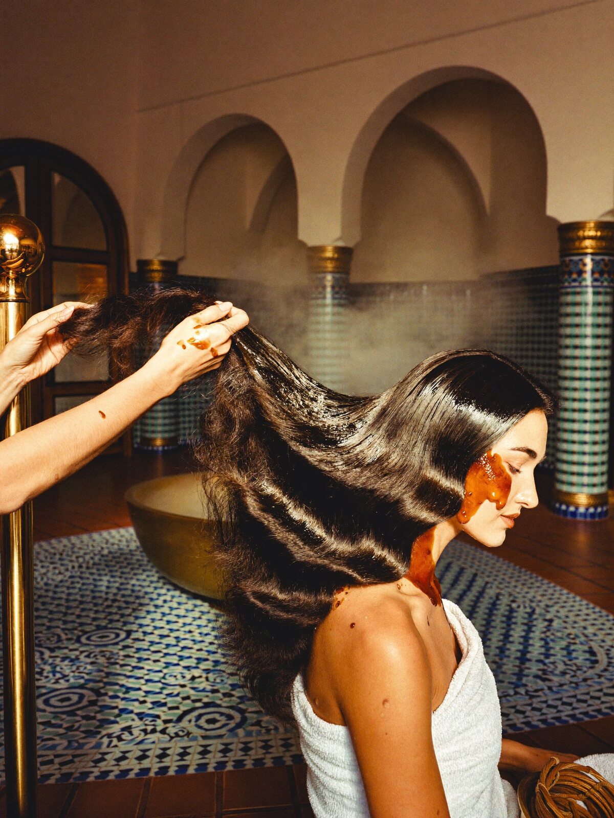 Argan hair treatment under the arches